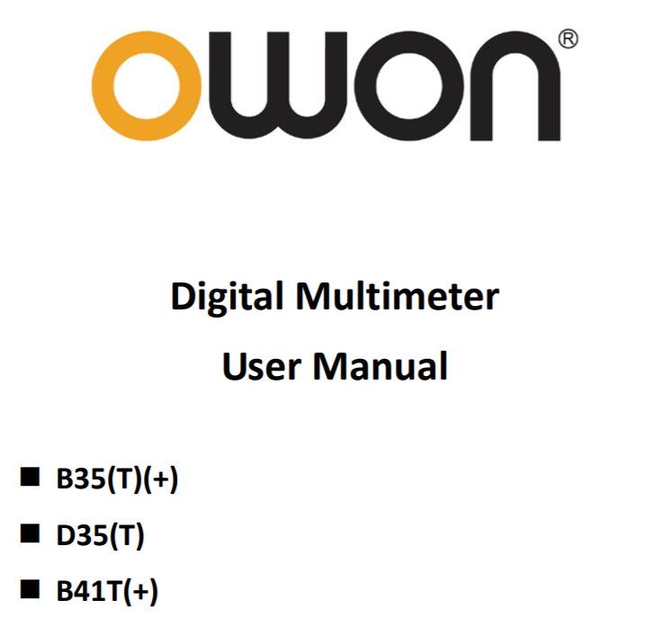 OWON 35&41 Series DMM User Manual