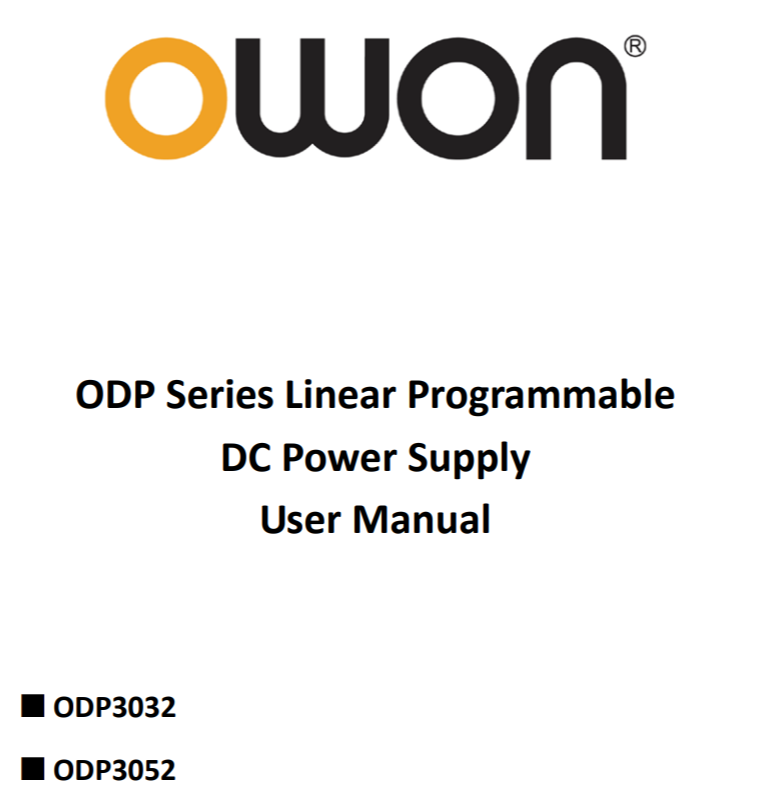 ODP 3032 programmable DC power supply user manual