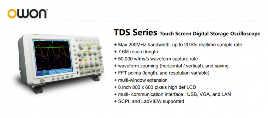 TDS Series Touch Screen Digital Storage Oscilloscope