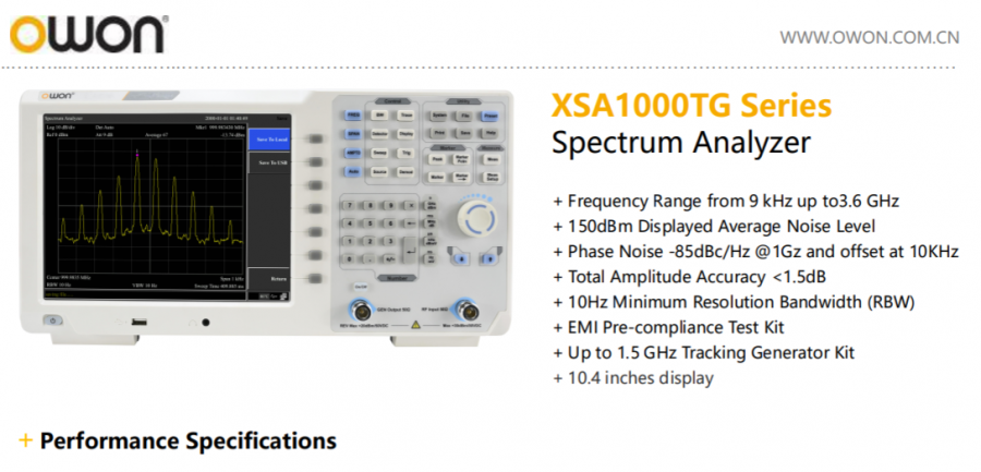 XSA1000TG Series Spectrum Analyzer