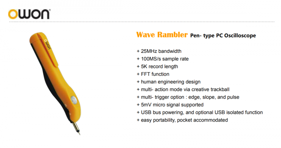 Wave Rambler Pen- type PC Oscilloscope